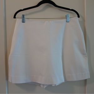 Boston Proper White Cotton Skort